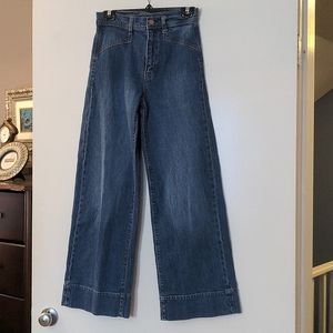 Gap high waisted, wide legged jeans